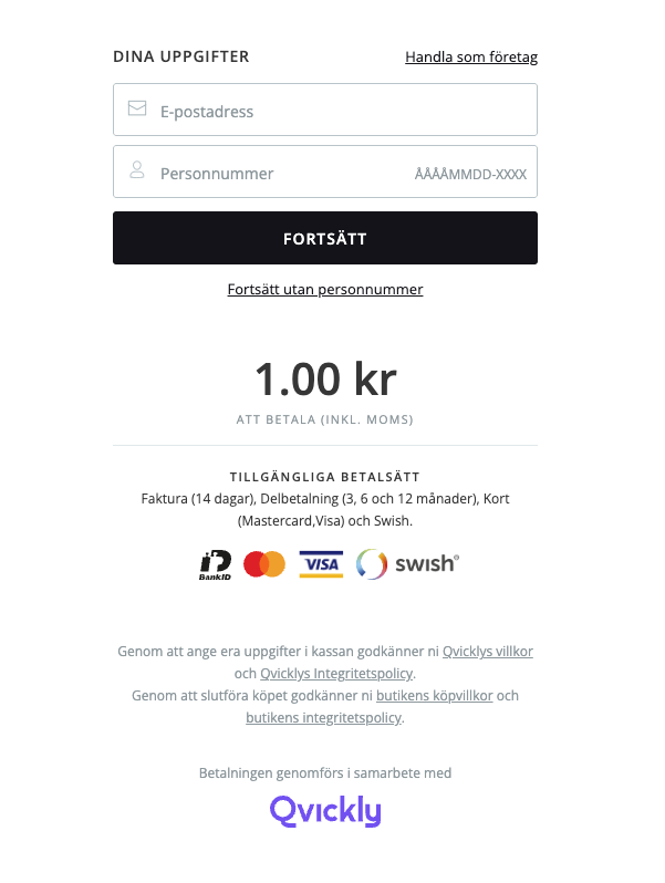 Qvickly Checkout